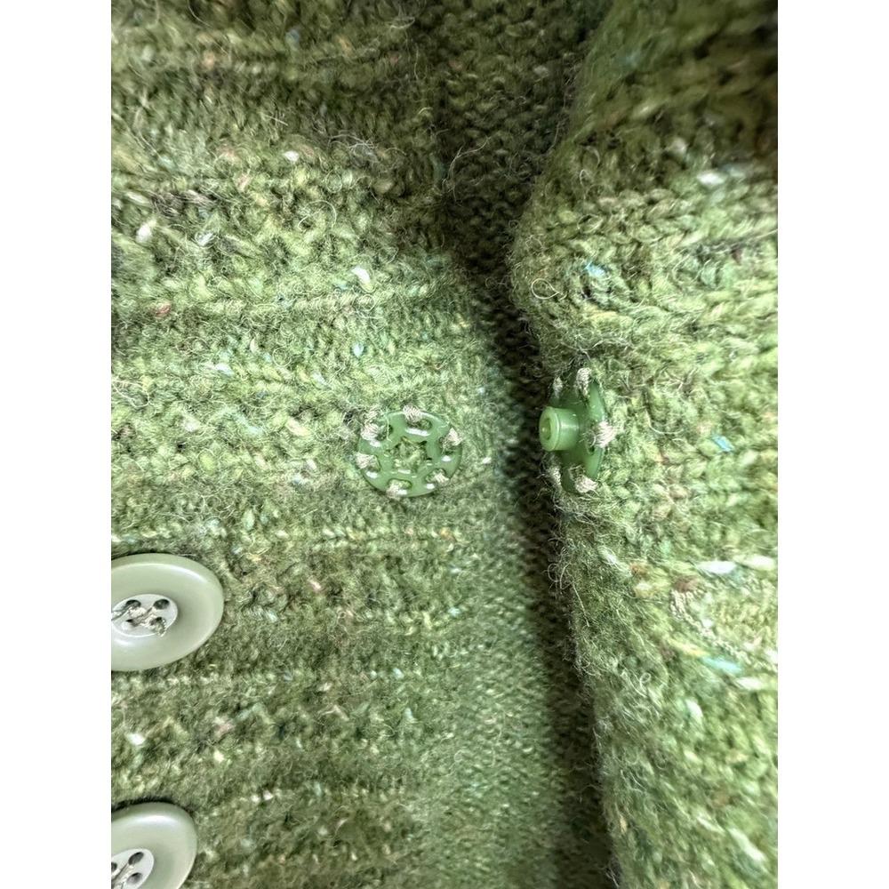 Royal Robbins Asymmetrical Wool Blend Cardigan Sweater Womens Medium Green Gorp - Picture 3 of 7